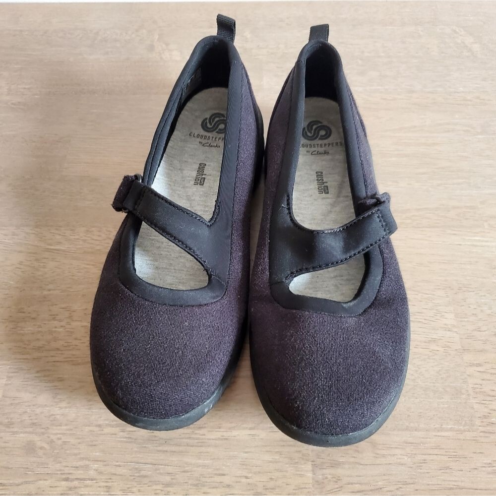 Clark's Cloudsteppers Black Mary Janes Sillian 2.0 Slip On Size 6.5